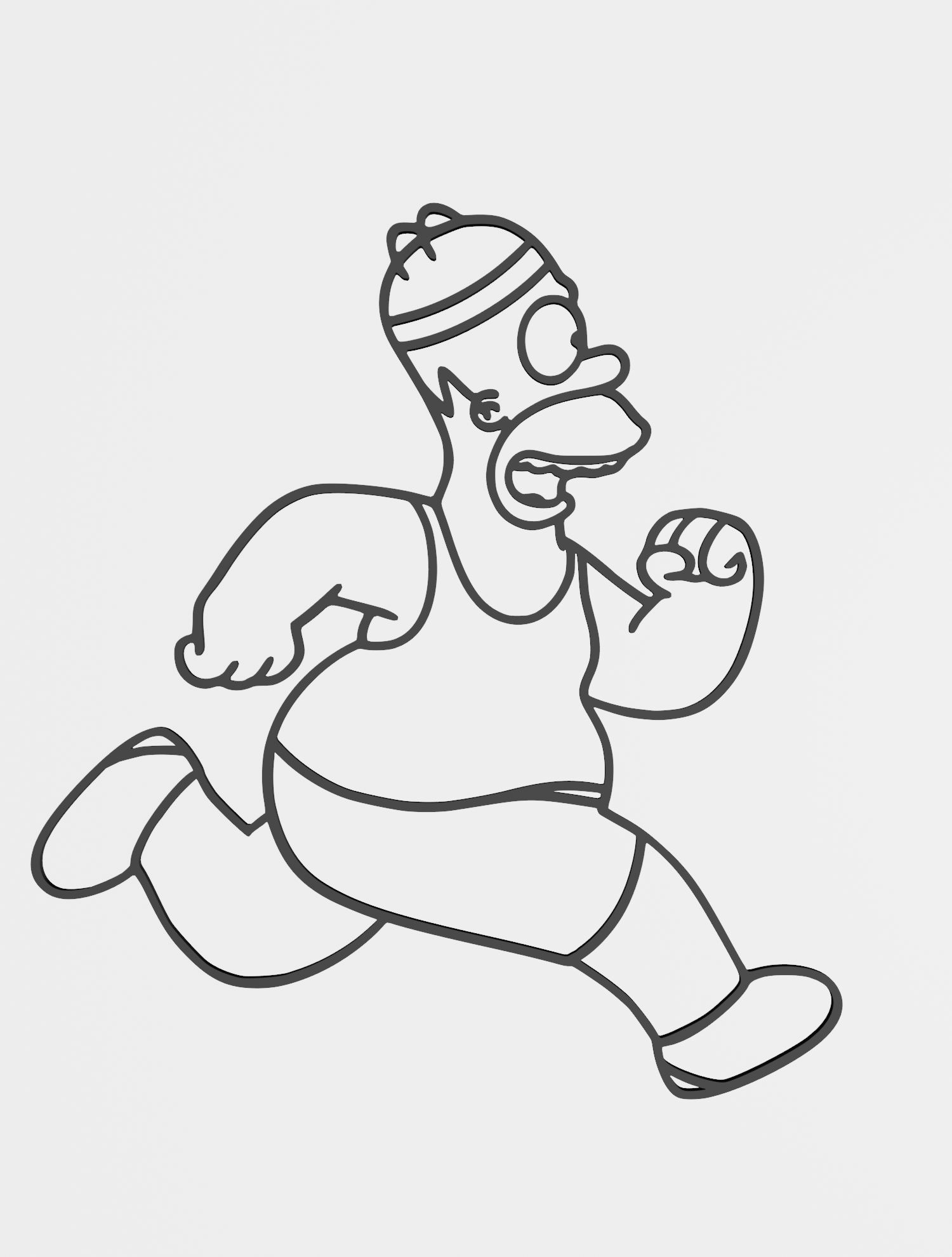Homer Simpson - Running - WallArt