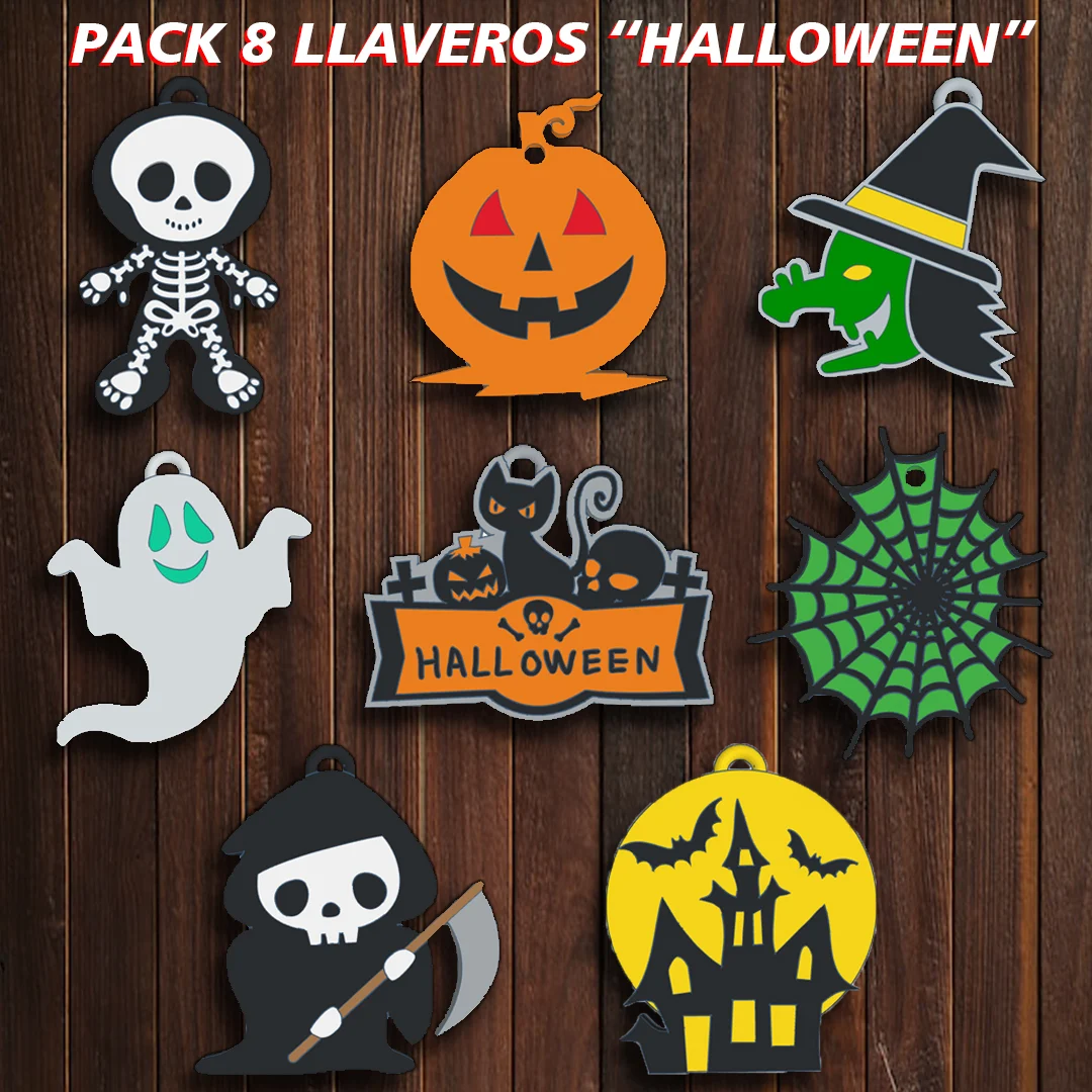 PACK LLAVEROS DE " HALLOWEEN " - KEY CHAIN - TERROR
