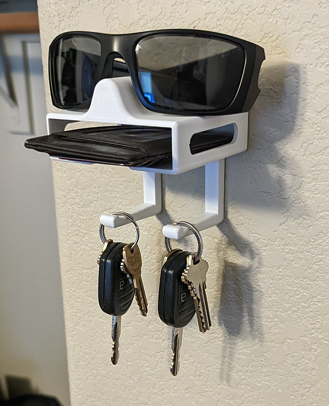 Wallet, Keys & Glasses Wall Holder