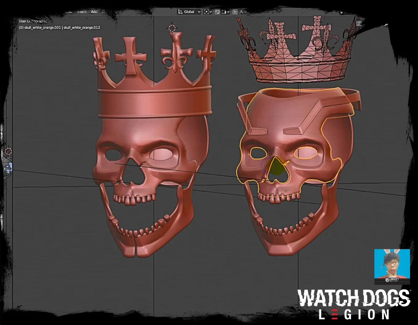Watch Dogs Legion Dedsec Coronet skull mask