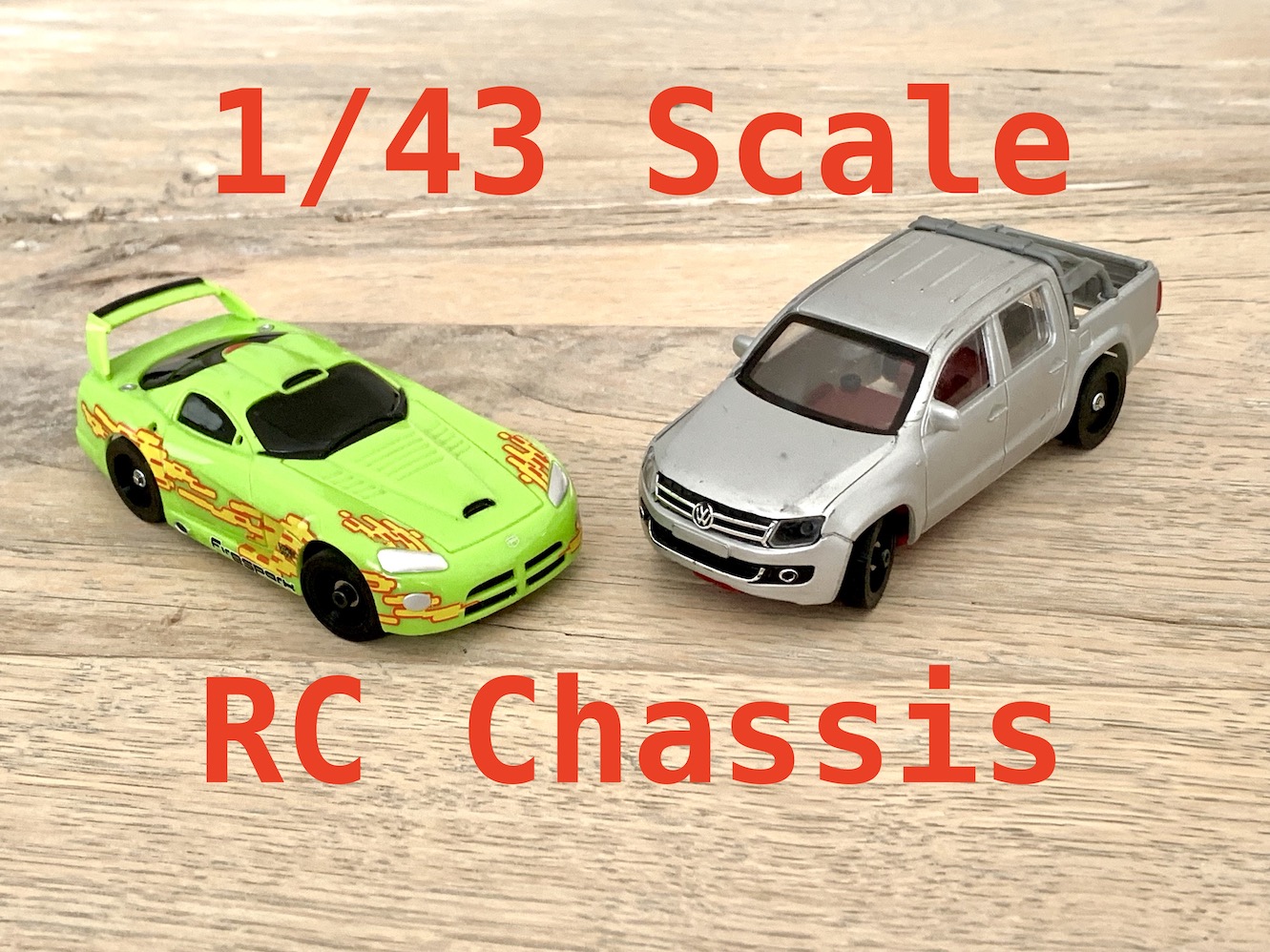 RC Car chassis for 1/43 scale body