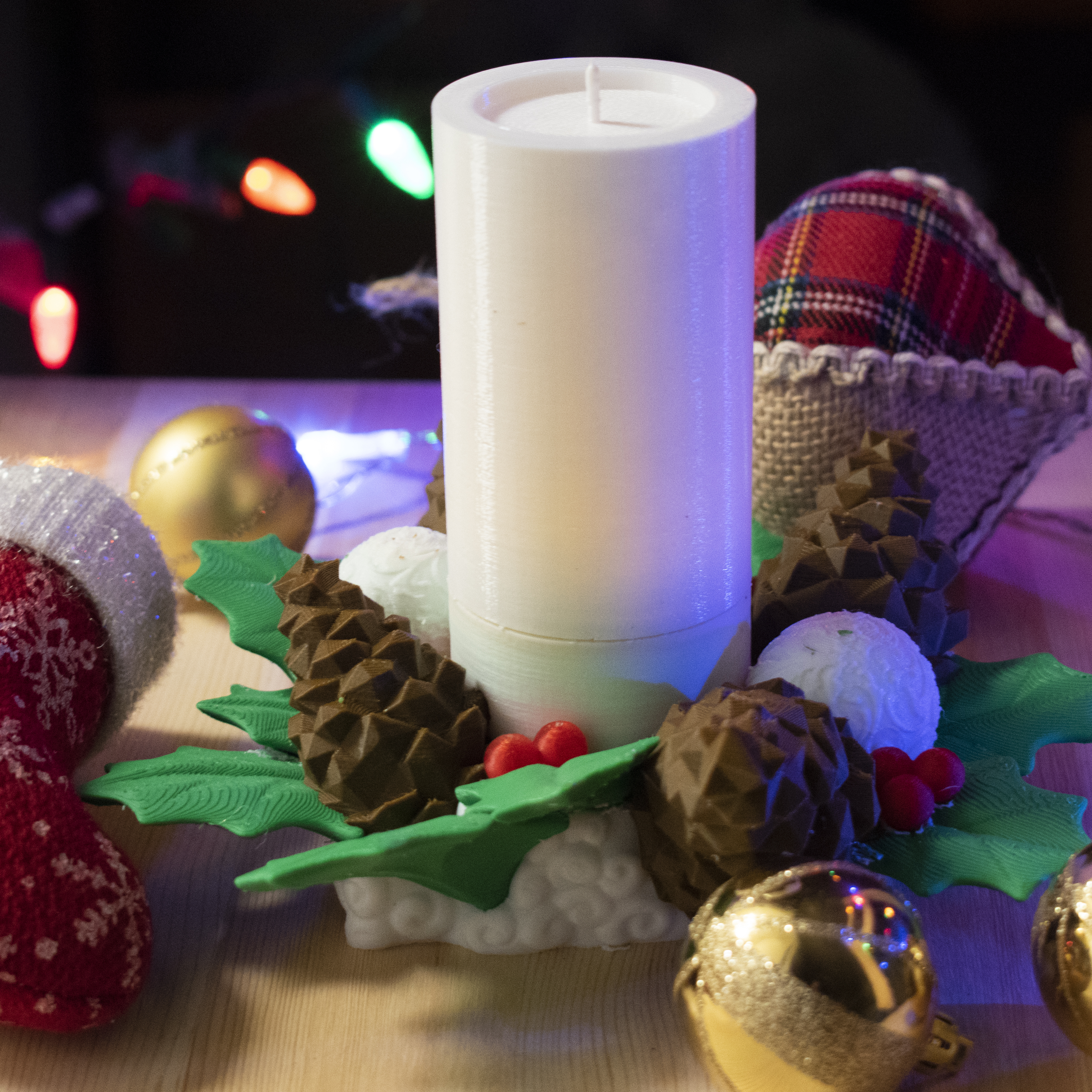Multi-Color Christmas Candle