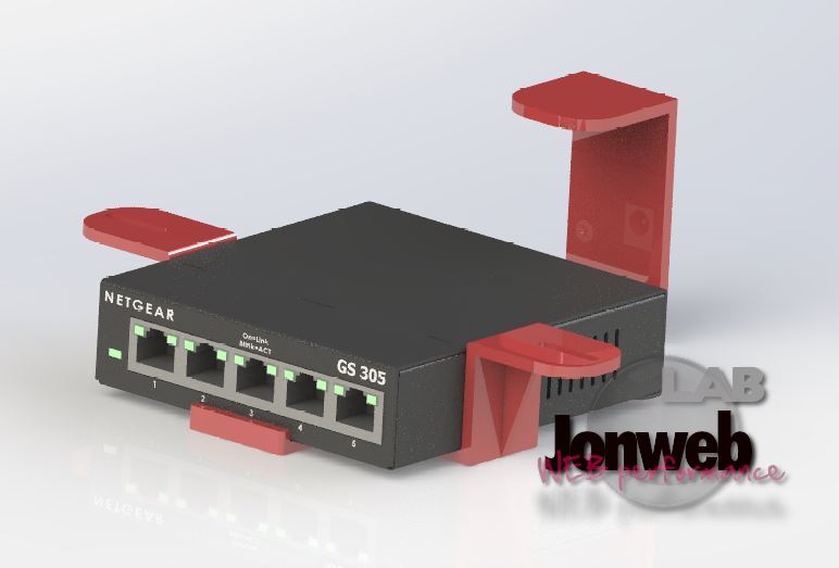 Under desk switch holder for GS305 5 ports Netgear