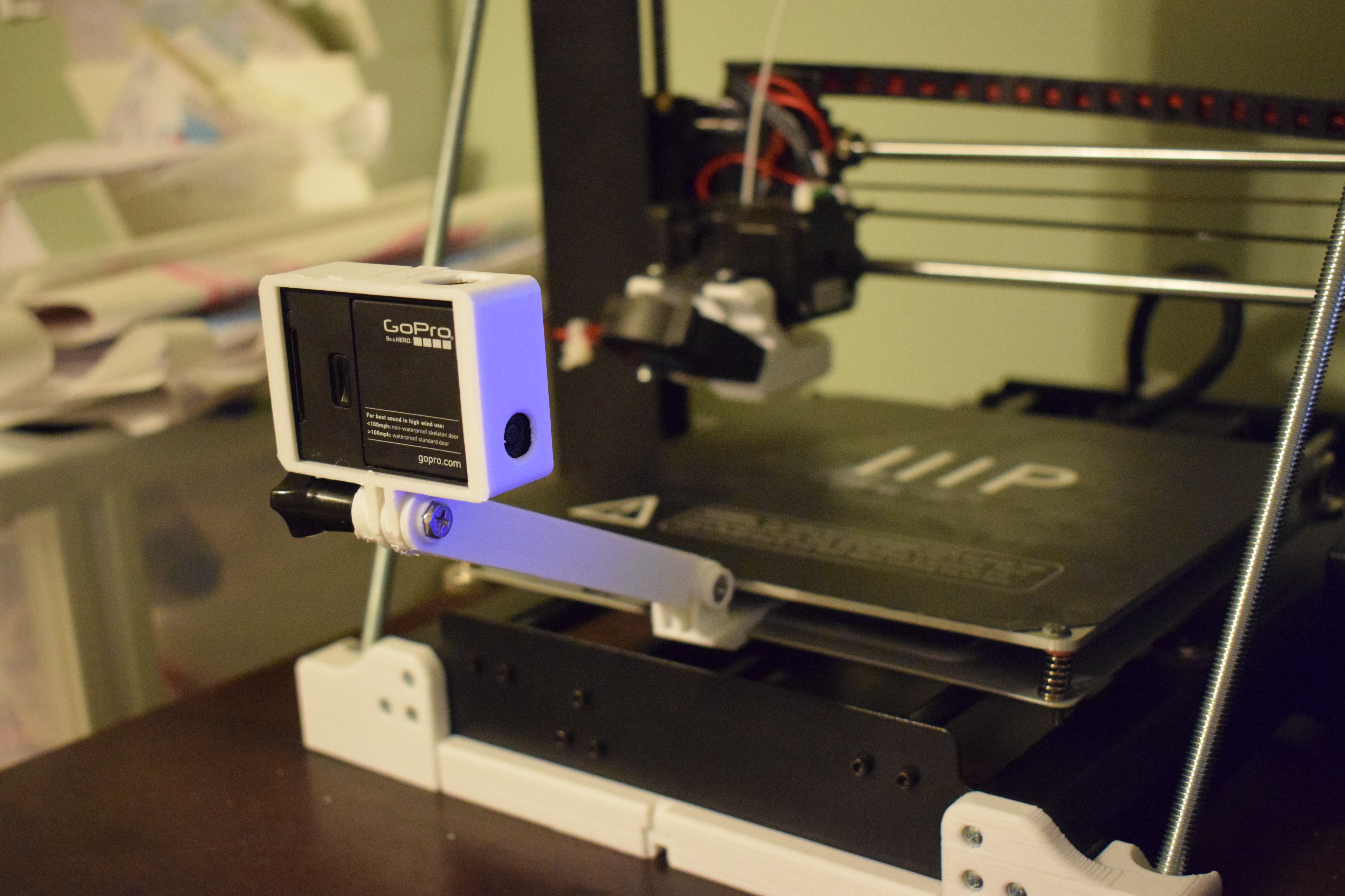 Wanhao Duplicator i3 Y-Bed GoPro Mount