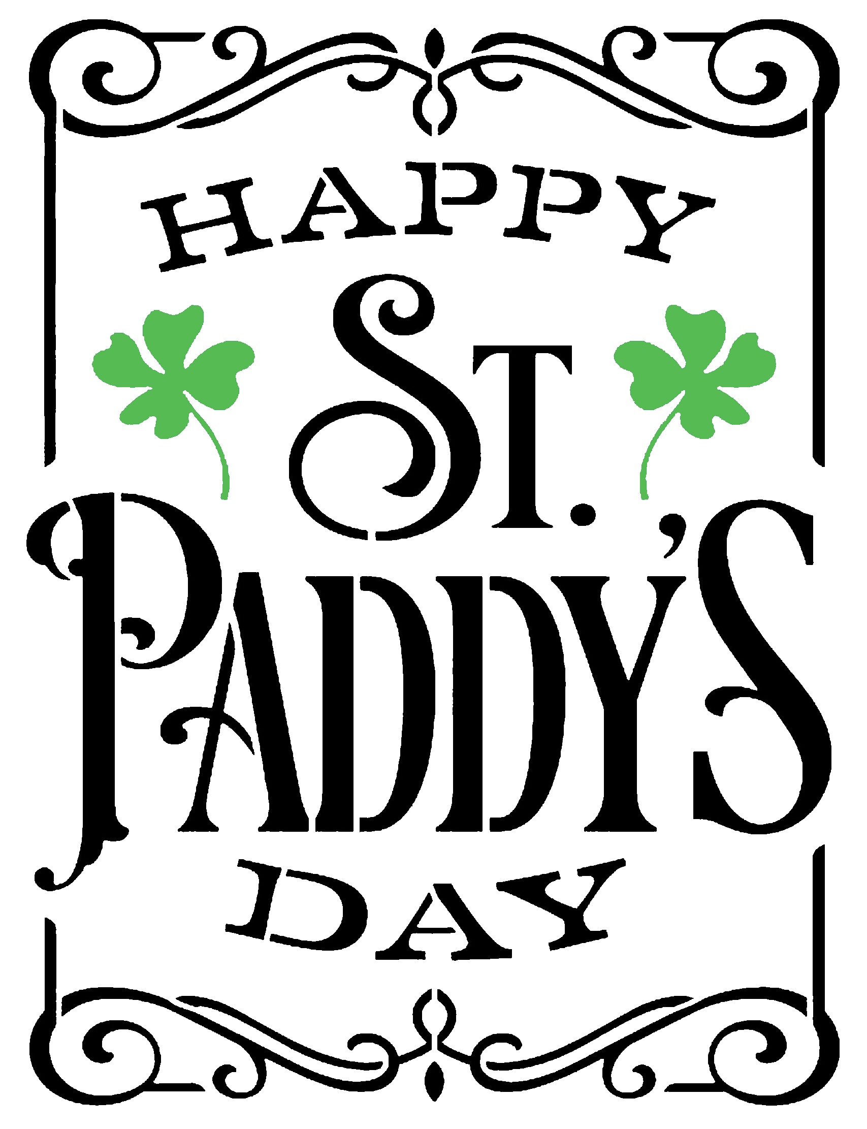 St. Patrick's Day stencil 2
