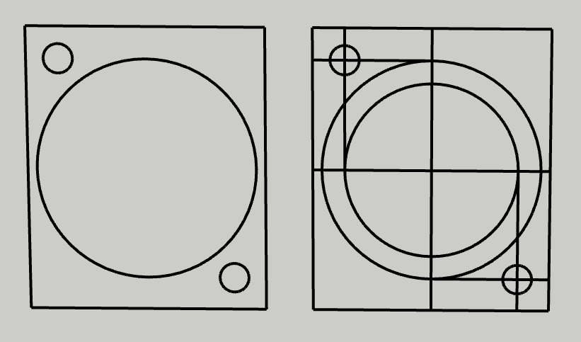 24mm XLR Neutrik feedthrough panel cutout template