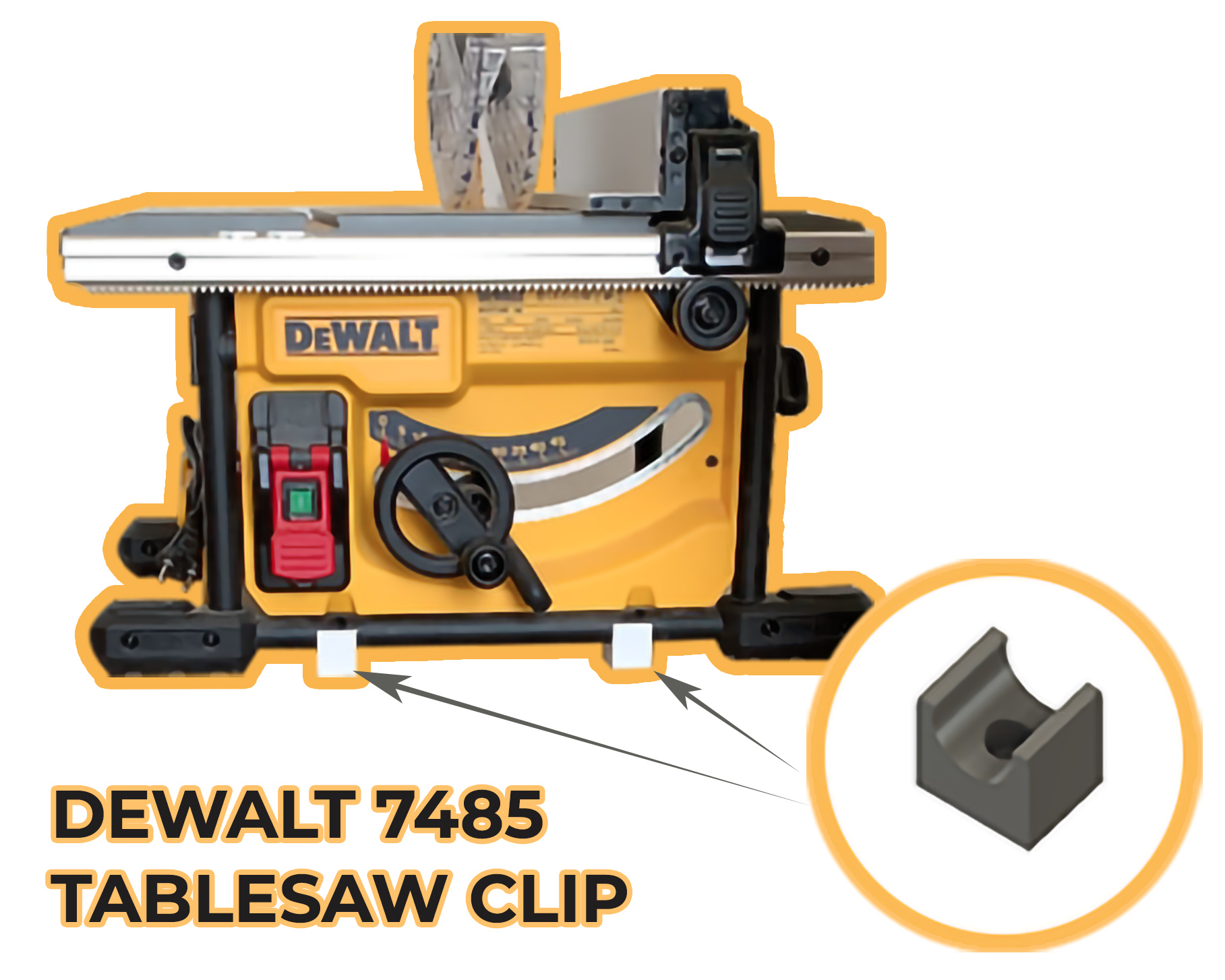 DEWALT 7485 Tablesaw Tube Clip