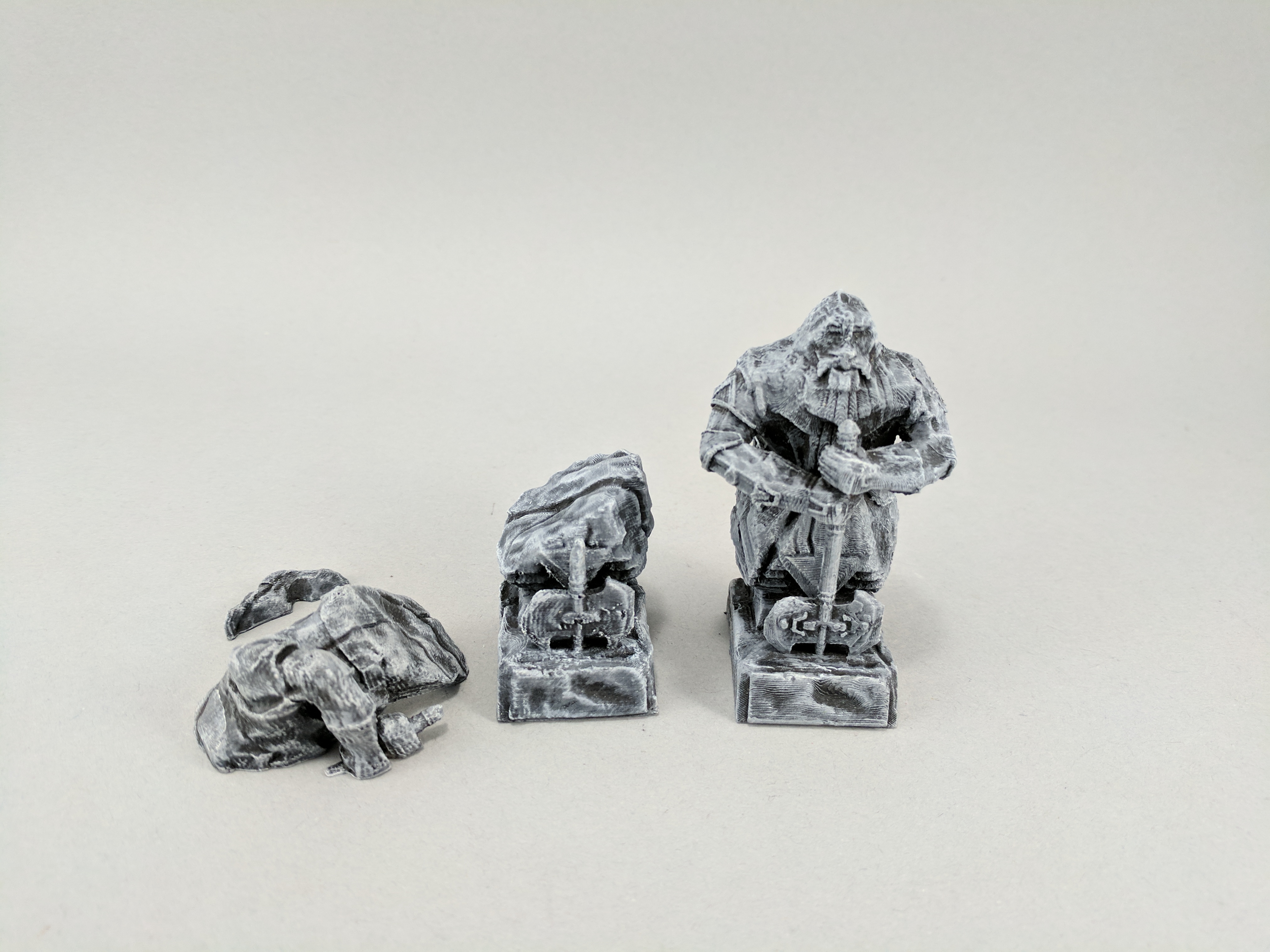Worn and Broken Dwarven Statues