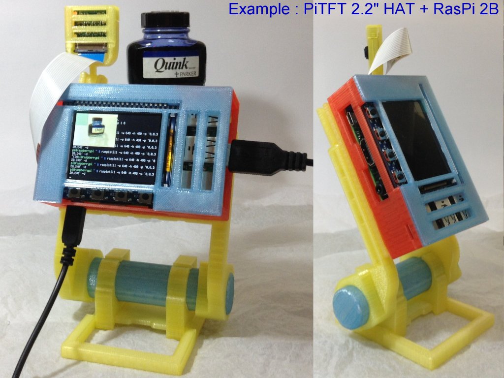 PiTFT 2.2" HAT + Raspberry Pi A+/B+/2B case