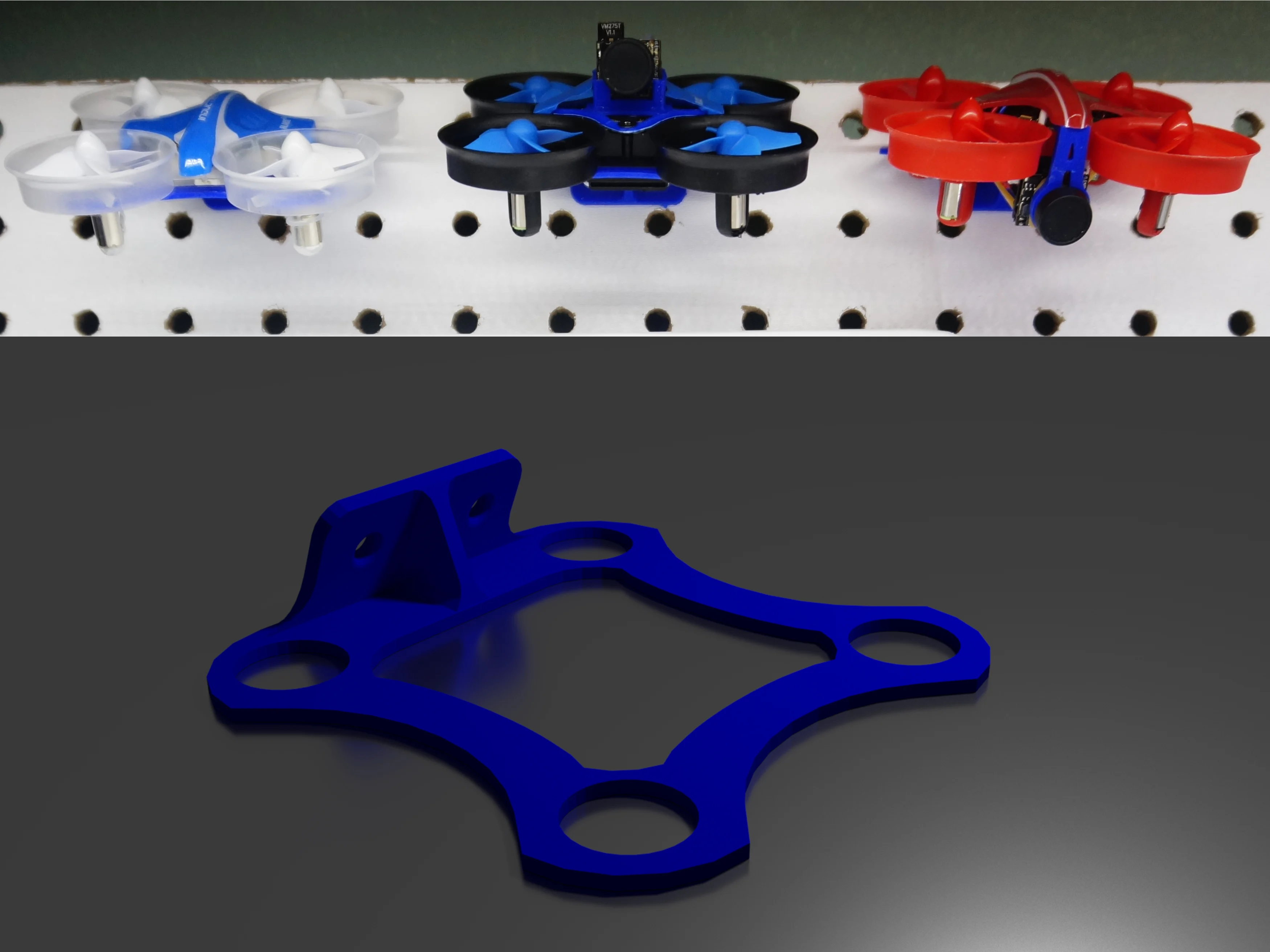 wall mounted display for: inductrix, tiny whoop, e010, e013, and f36