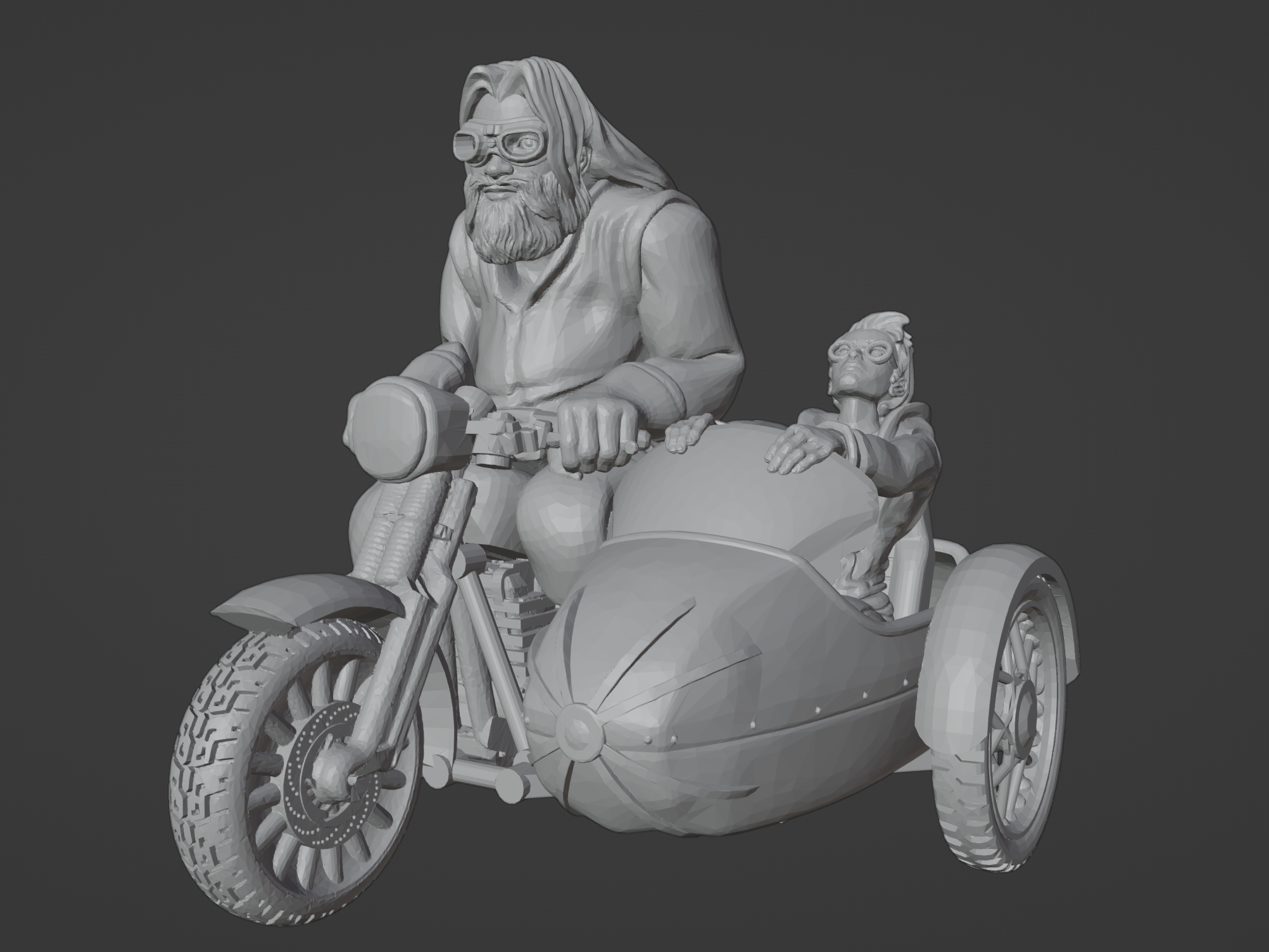Harry potter and Hagrid on Motorbike