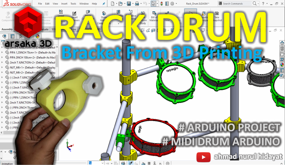 RACK DRUM - MIDI DRUM ARDUINO