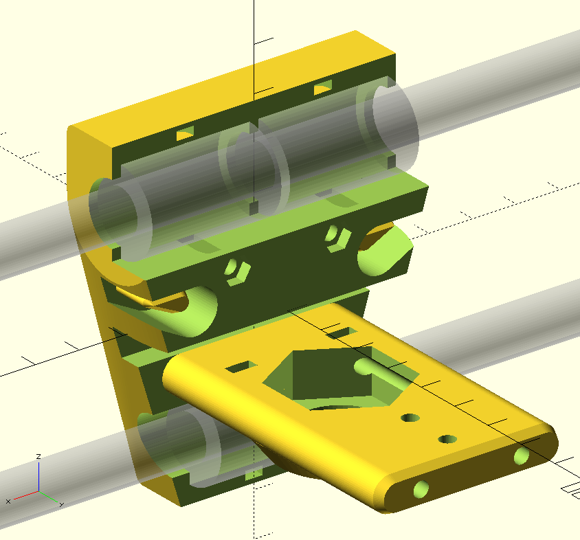 X-Carriage (with sensormount & cablechain) for Wilson 2