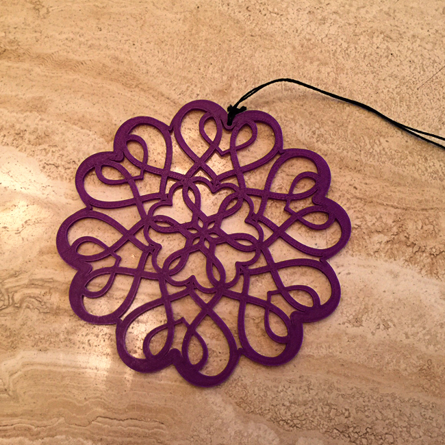 Large Hearts Snowflake Ornament