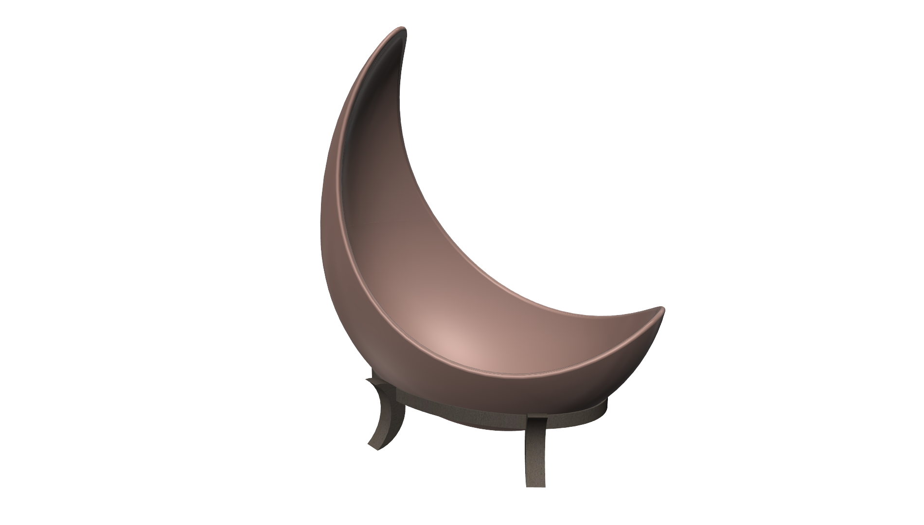 Crescent moon bonsai pot
