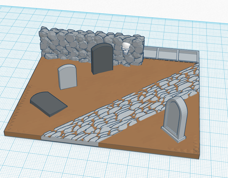 Kings of War infantry regiment base- Graveyard