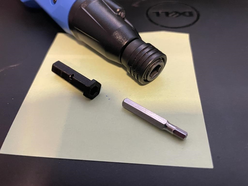 Hex adapter 6.35mm 1/4" to 4mm Hybro hive , Bosch Ixo