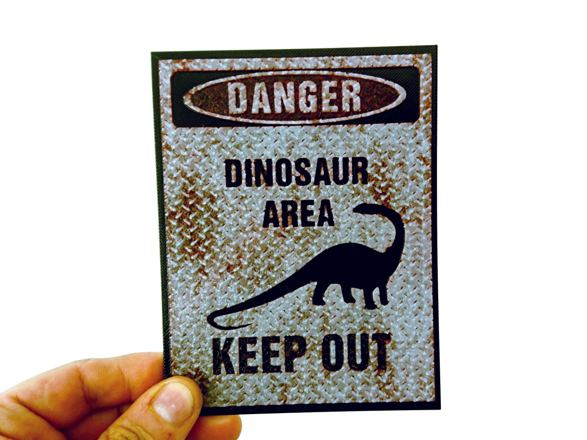 PLACA DINOSAURIO 3D