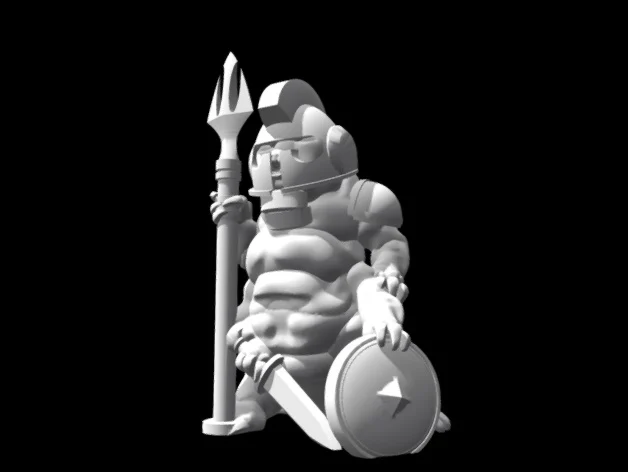 Mossfolk Gladiator (28mm/Heroic scale)