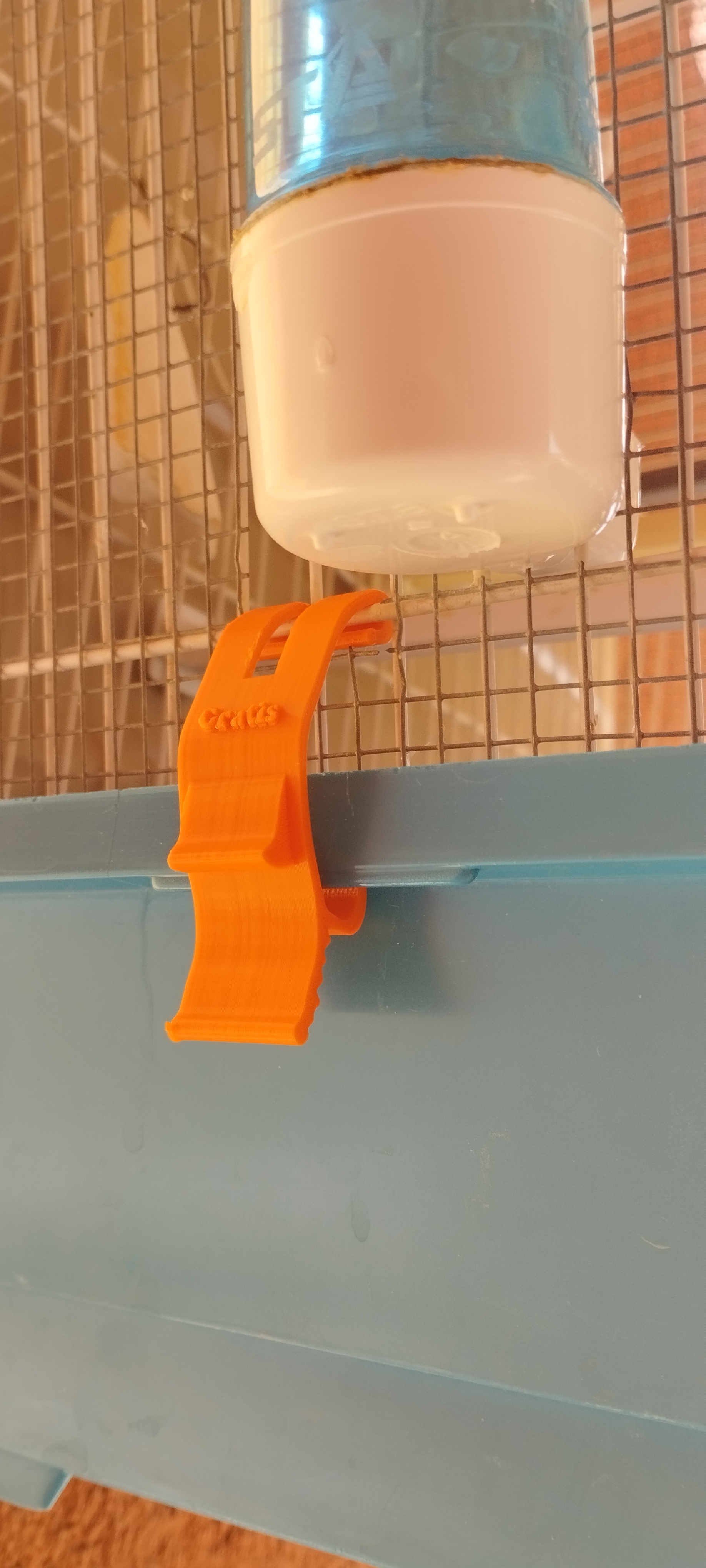 Pinza clip Cubeta jaula canario