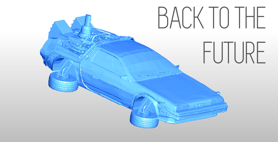 Printable DeLorean DMC-12 - Back to the future - flying