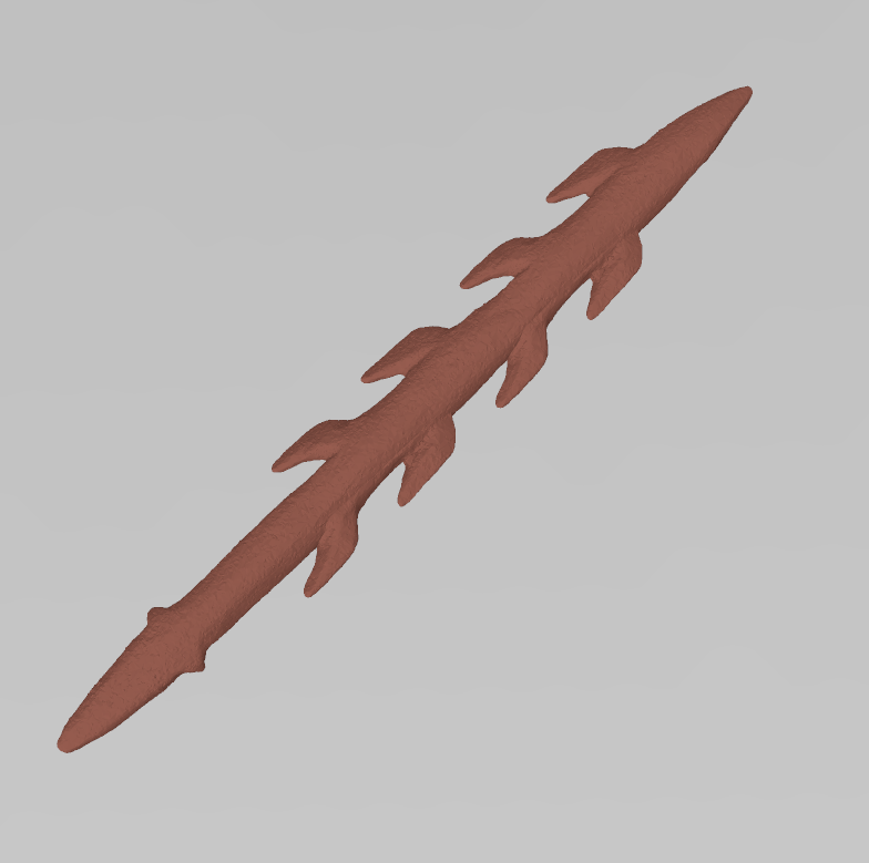 Harpoon, Magdalenian, eight barbed, double sided