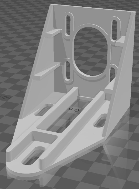 42x42 stepper motor mount on flat surface