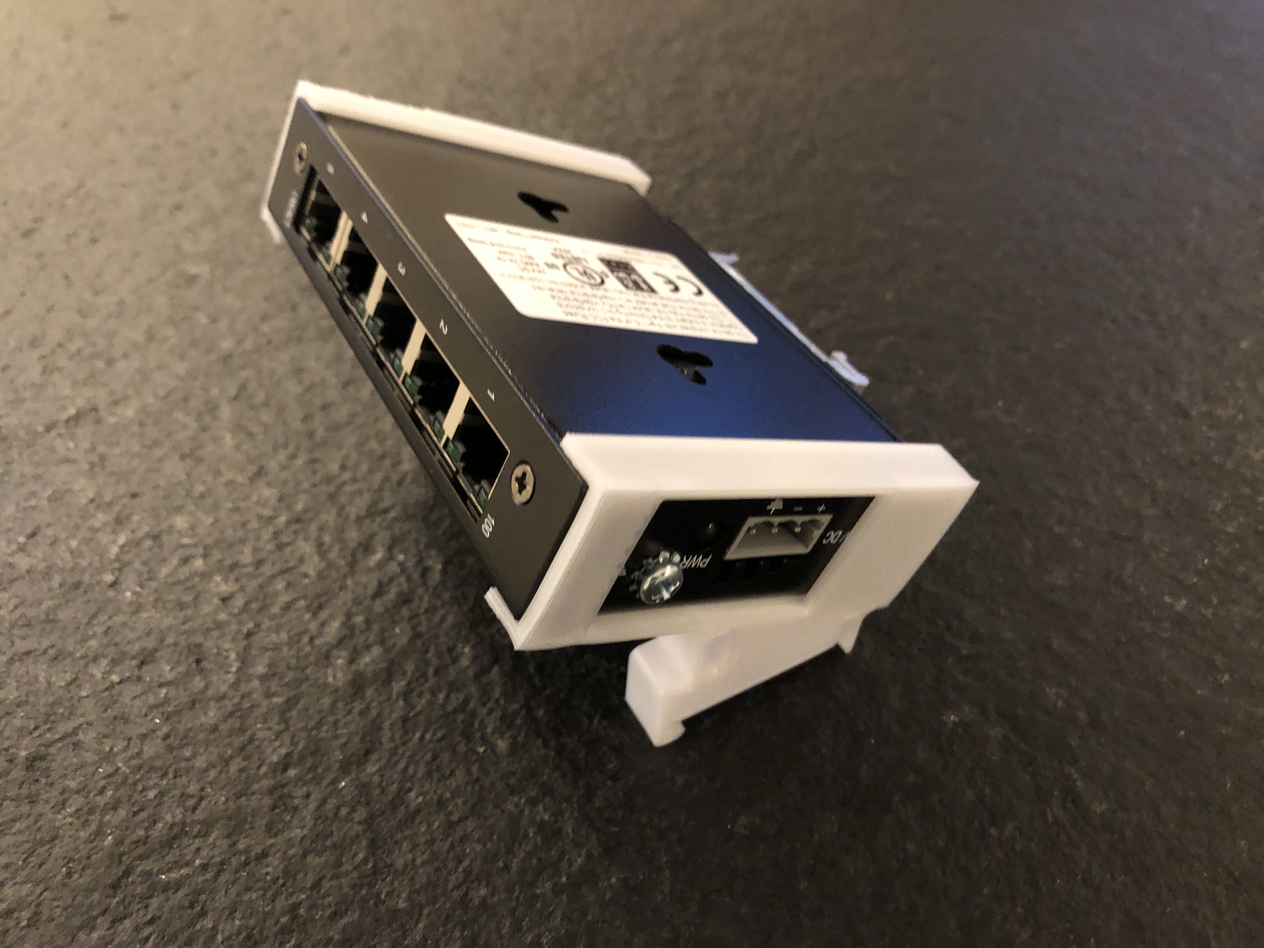 DIN Rail for WAGO 852-111 Ethernet Switch 45 degree