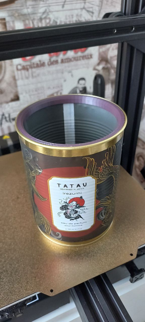 Protection from the sharp edge of a tincan tatau irezumi