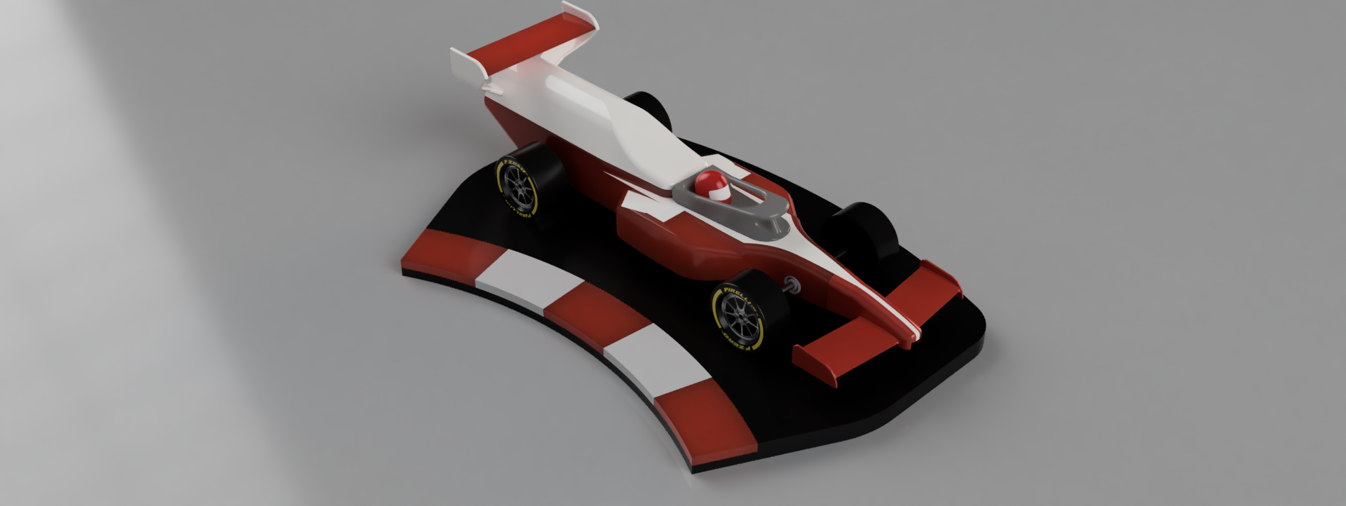 F1 & Racing Car Curved Display Stand / Kerb Edition