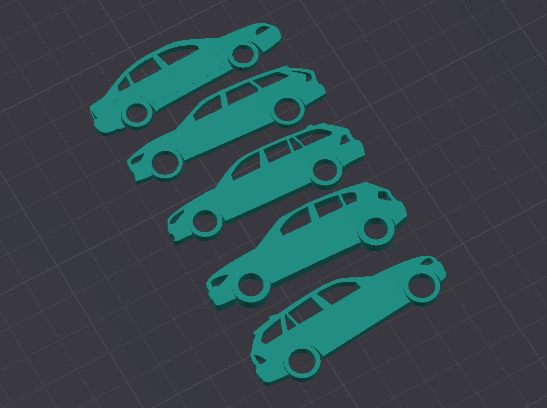 Car Keychains 2D