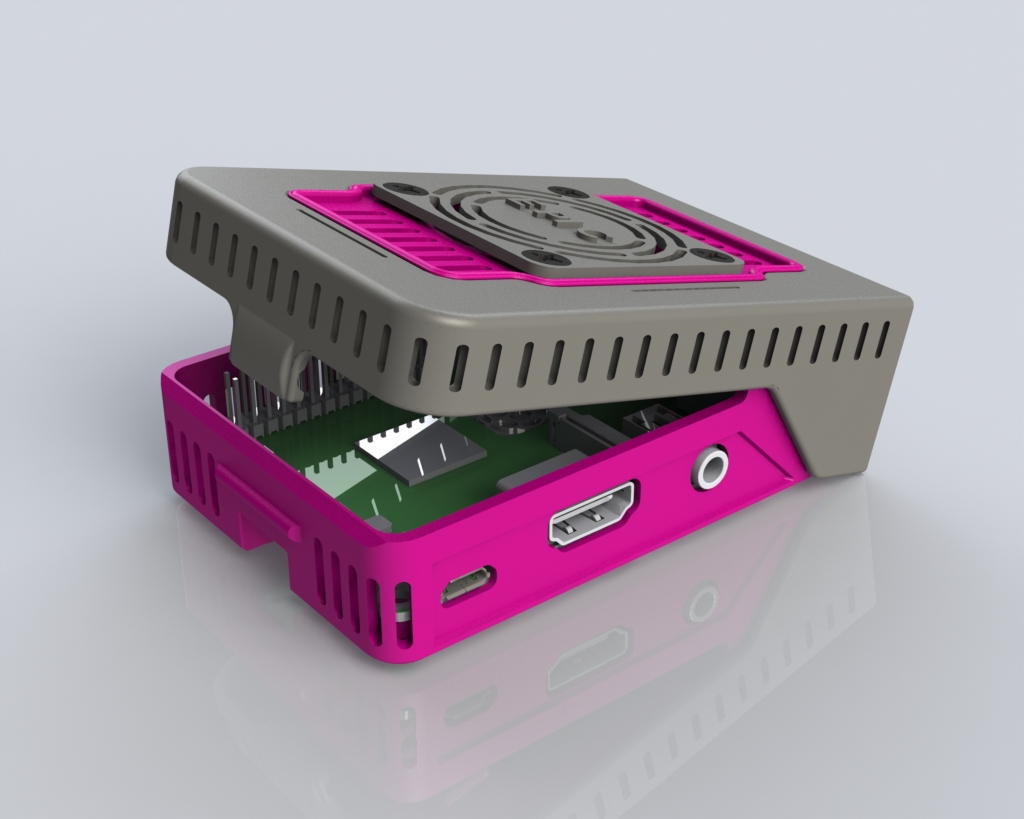 ePIc snapPI hinged pi case ( raspberry pi case 2 3 and 4 )
