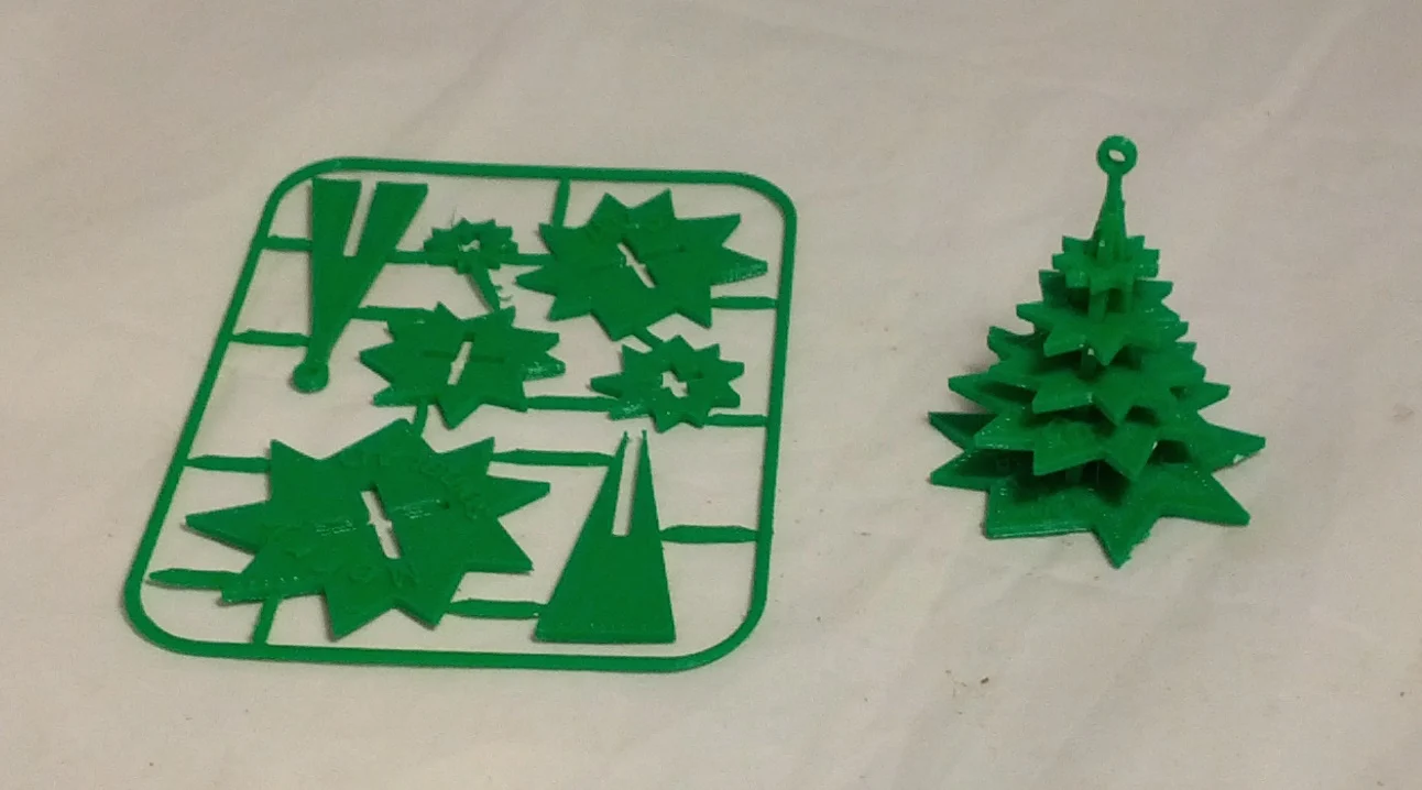 Evergreen Tree Christmas Ornament on Card