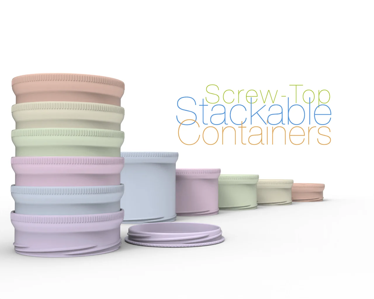 Stackable Screw-Top Containers