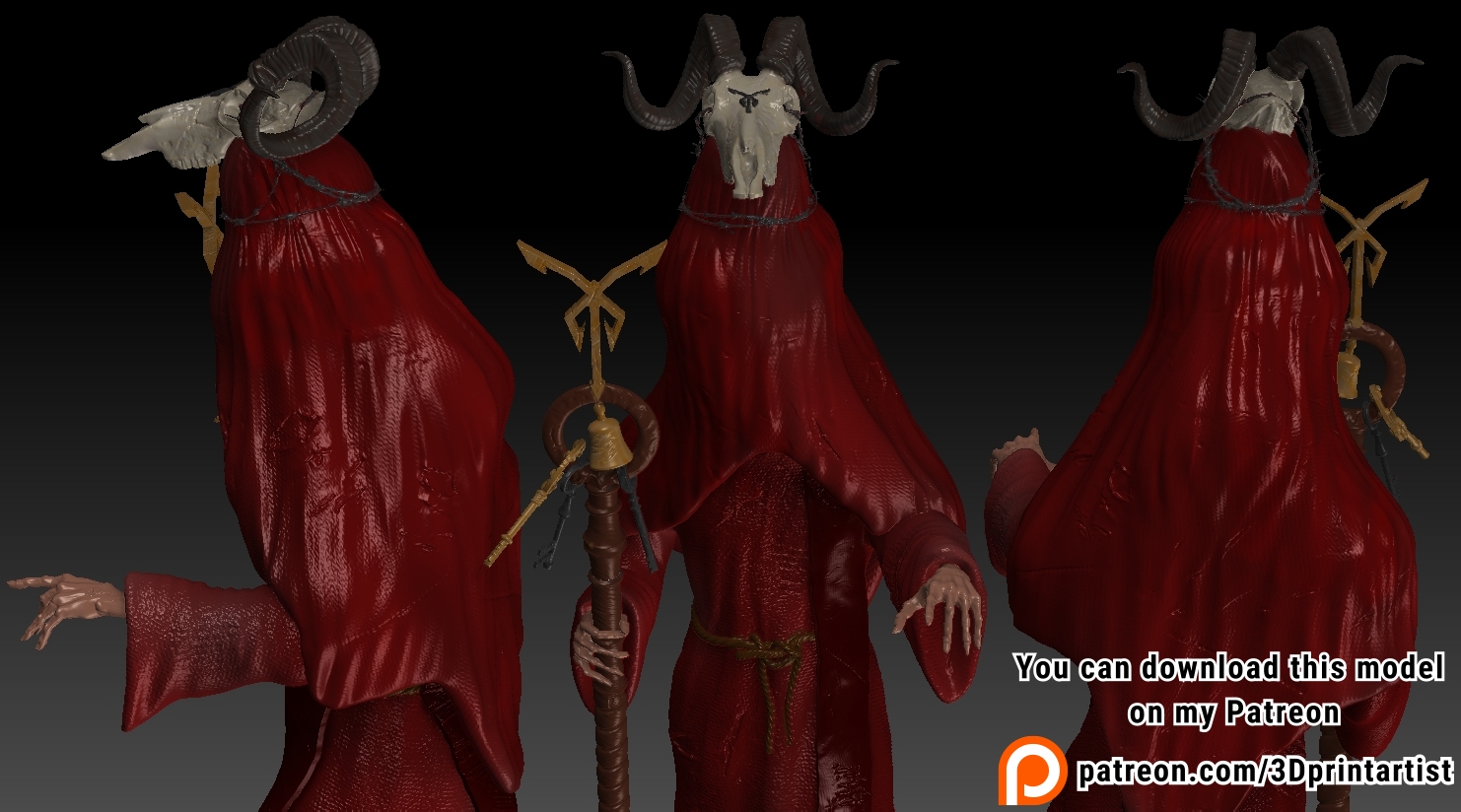 Resident Evil 4 figure Zealot Cultist Las Plagas Los Illuminados Fan Art 3d print model