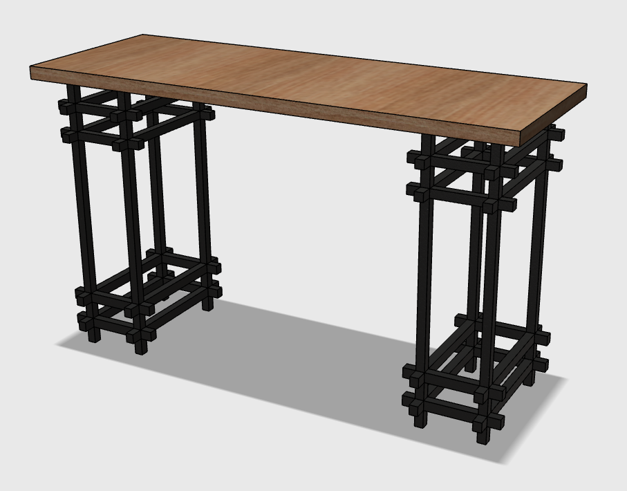 Japanese Lamp Inspired Standing Desk