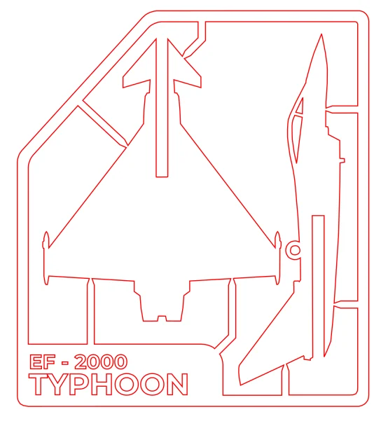 Eurofighter Typhoon Kit Card - LASER CUTTING