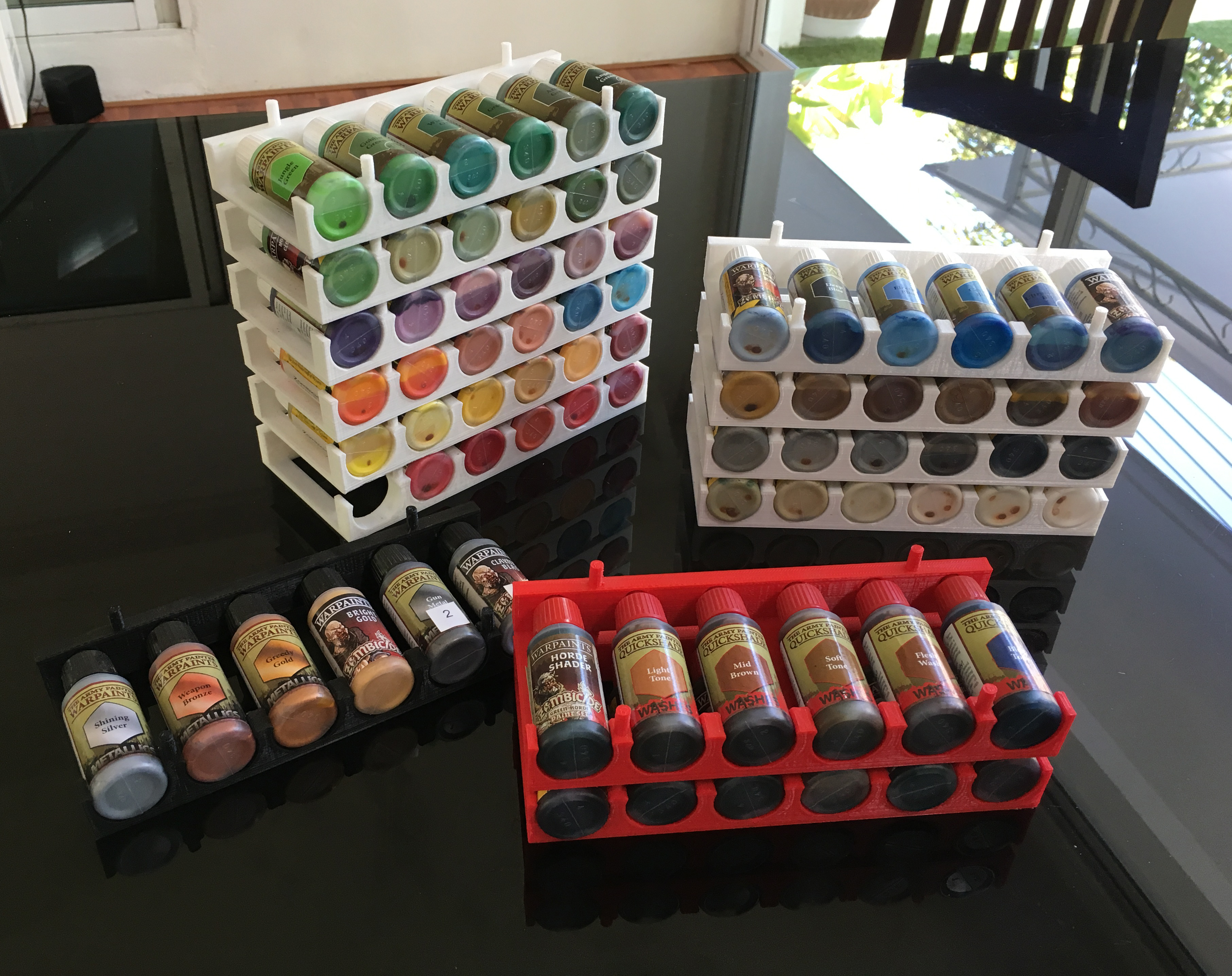 Dropper paint bottle holder, stackable (version 2018)
