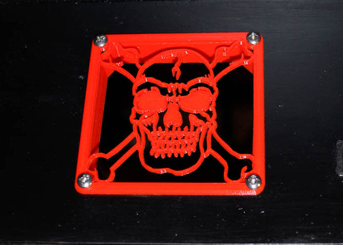 80mm Fan Skull Grill and Intake Flange