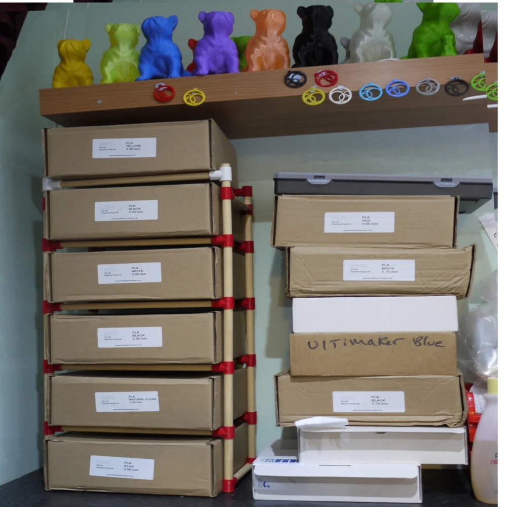 Filament Storage Shelves