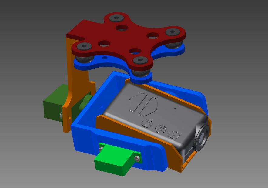 Mobius gimbal with servos
