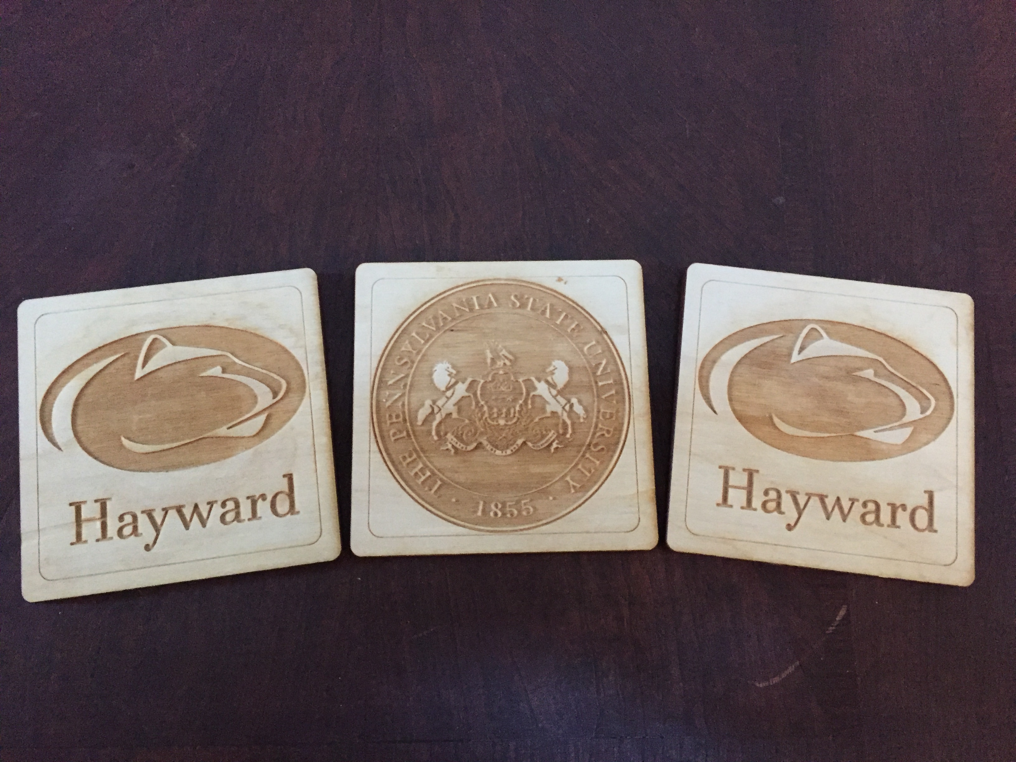 Penn State Laser Cut Coasters