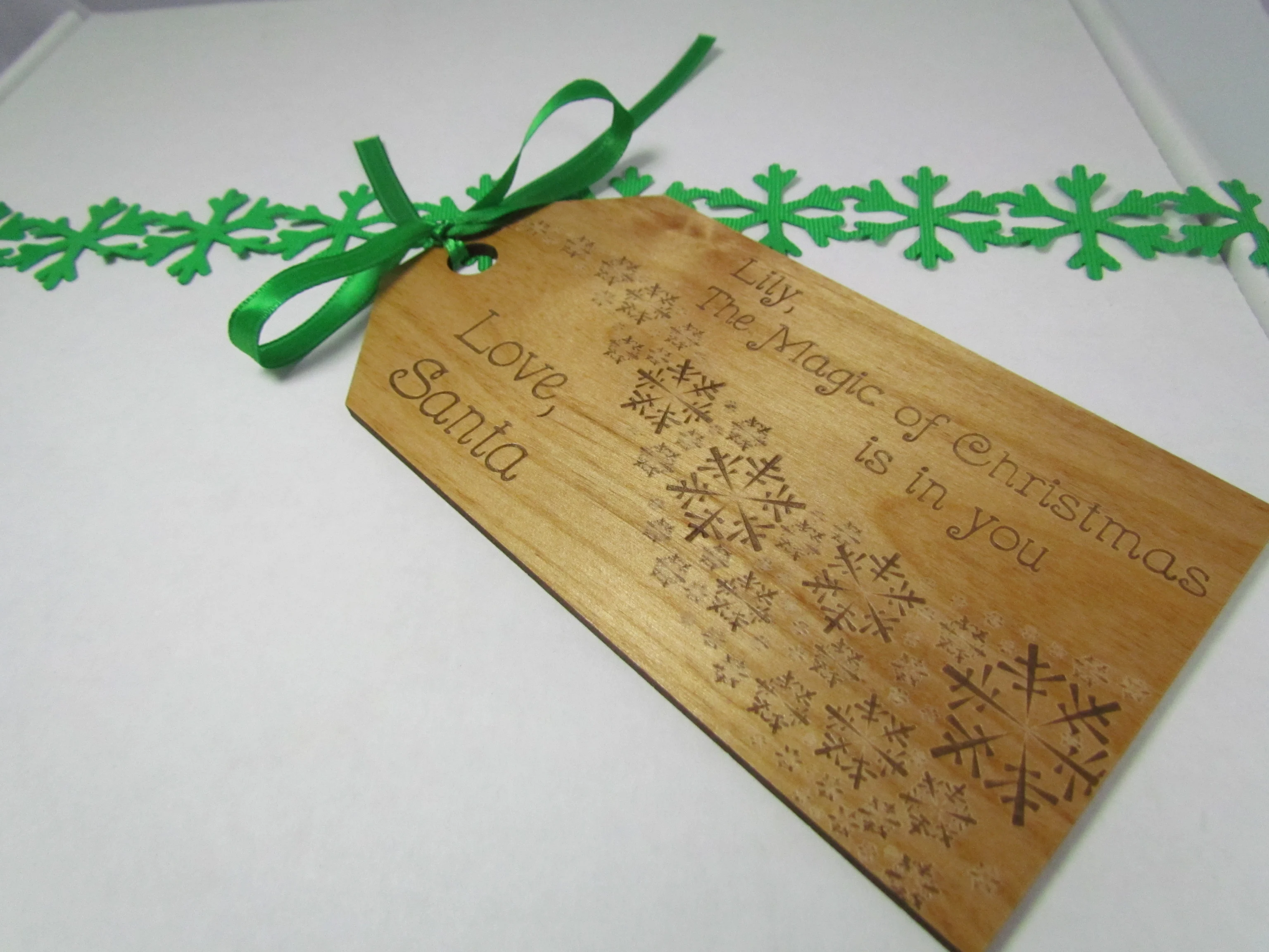 Laser Engraved Santa Gift Tag
