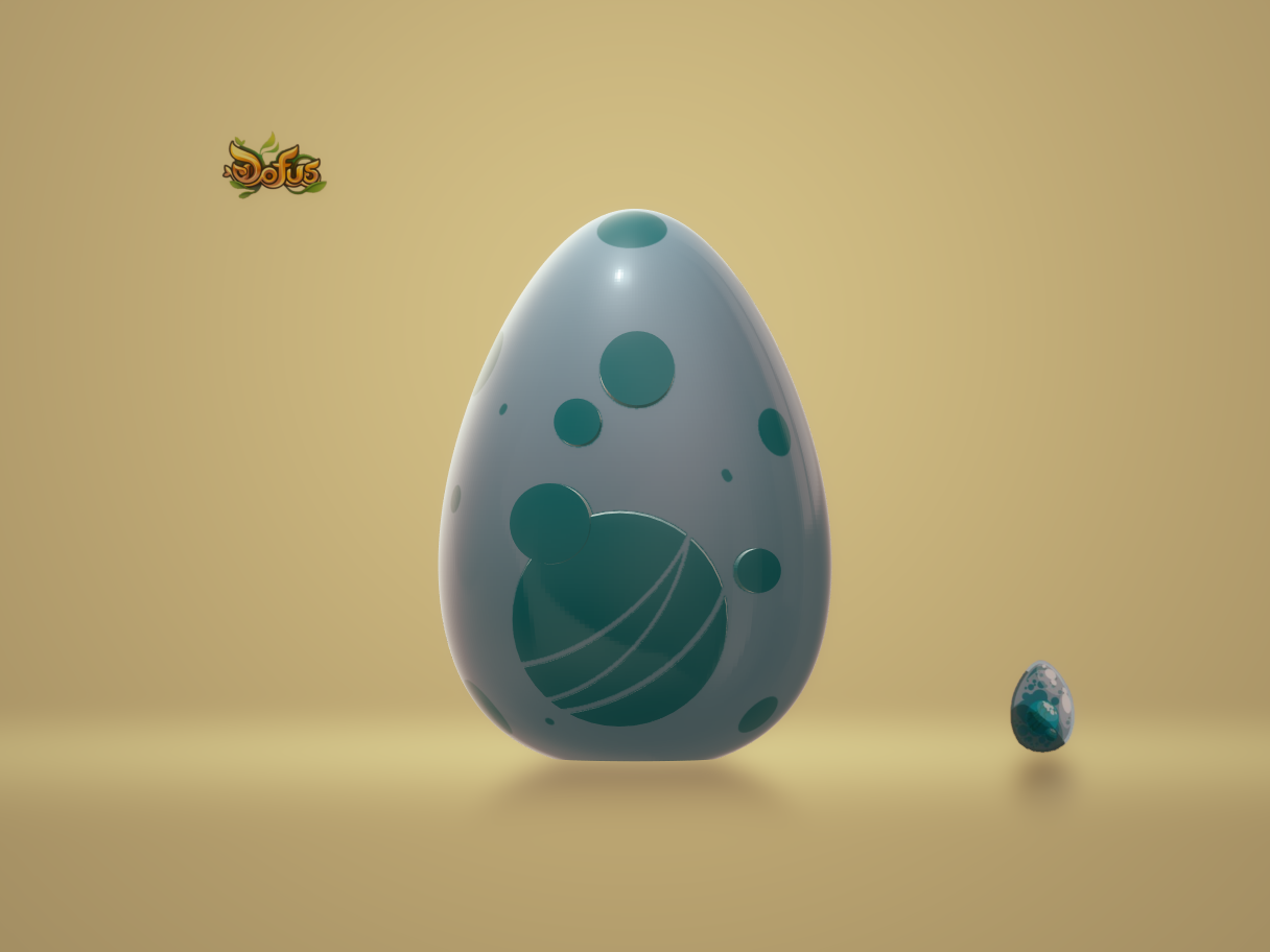 Egg Dofus turquoise / Oeuf Dofus turquoise