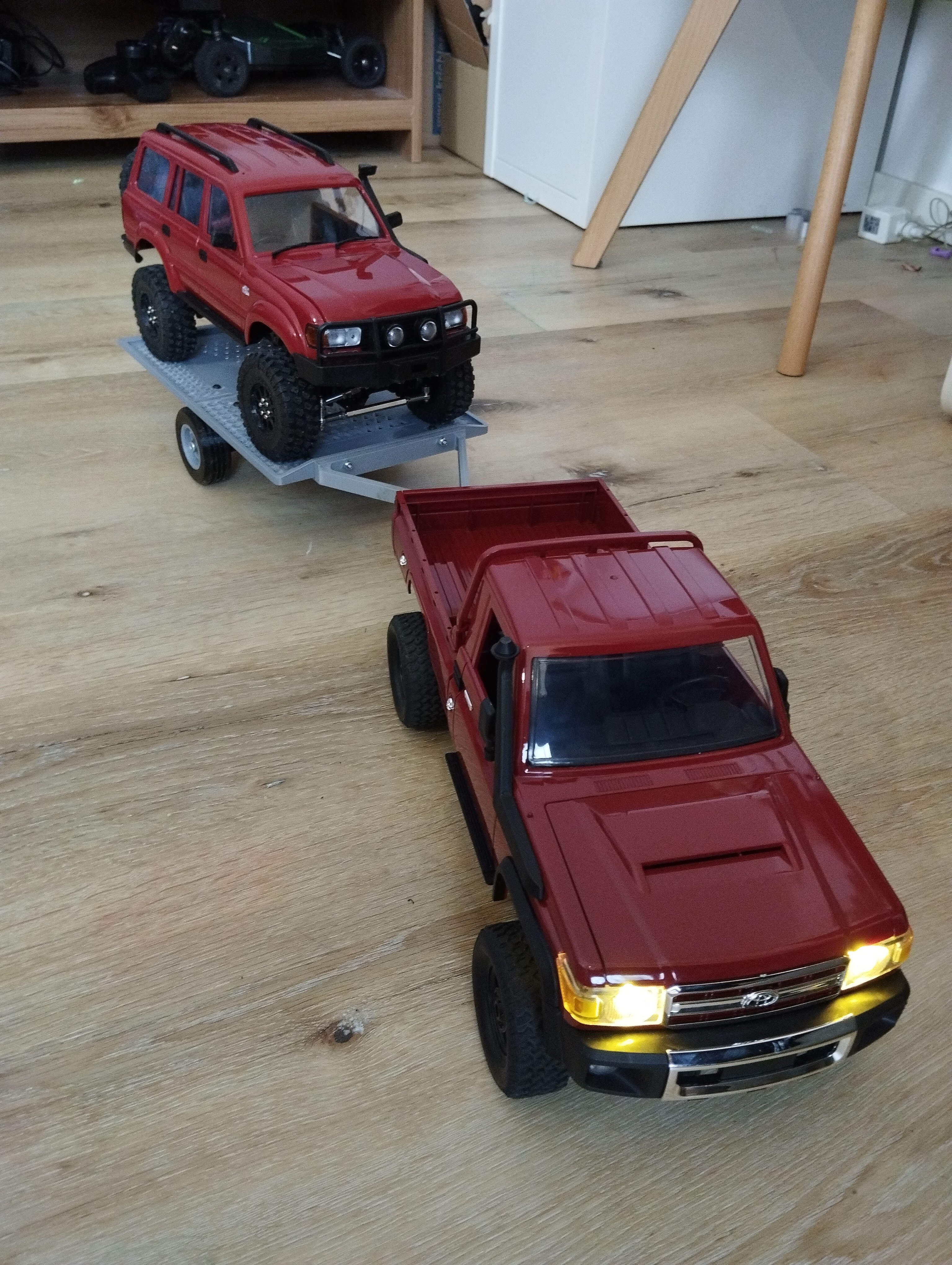 Big 1/16 Trailer for RC Cars like WPL C24 C54 C64 or MN82 MN Model D90 D99