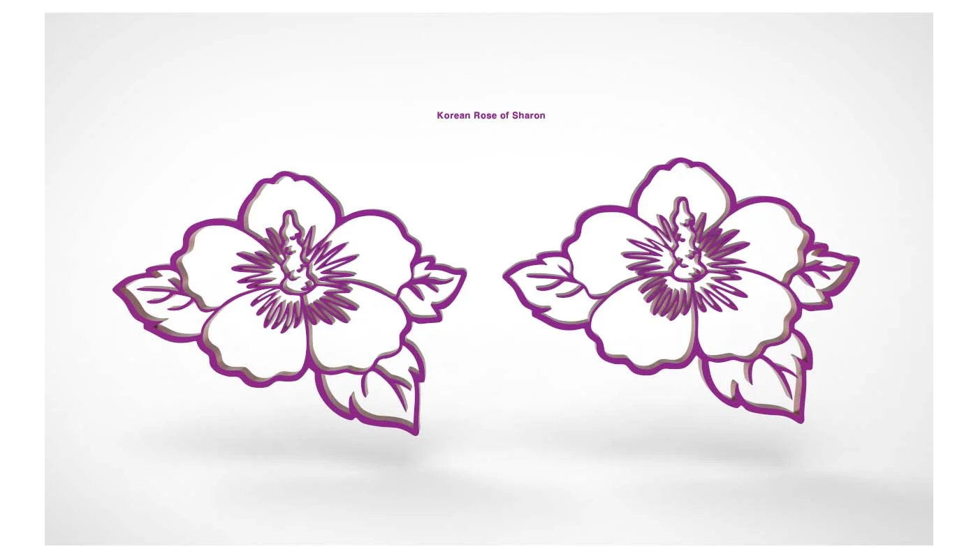 Korean Rose of Sharon Decoration