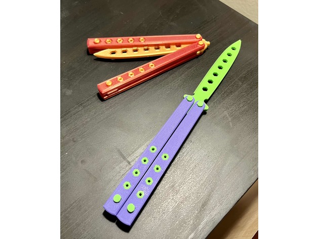Butterfly knife - fully working parts - Print Files seperately