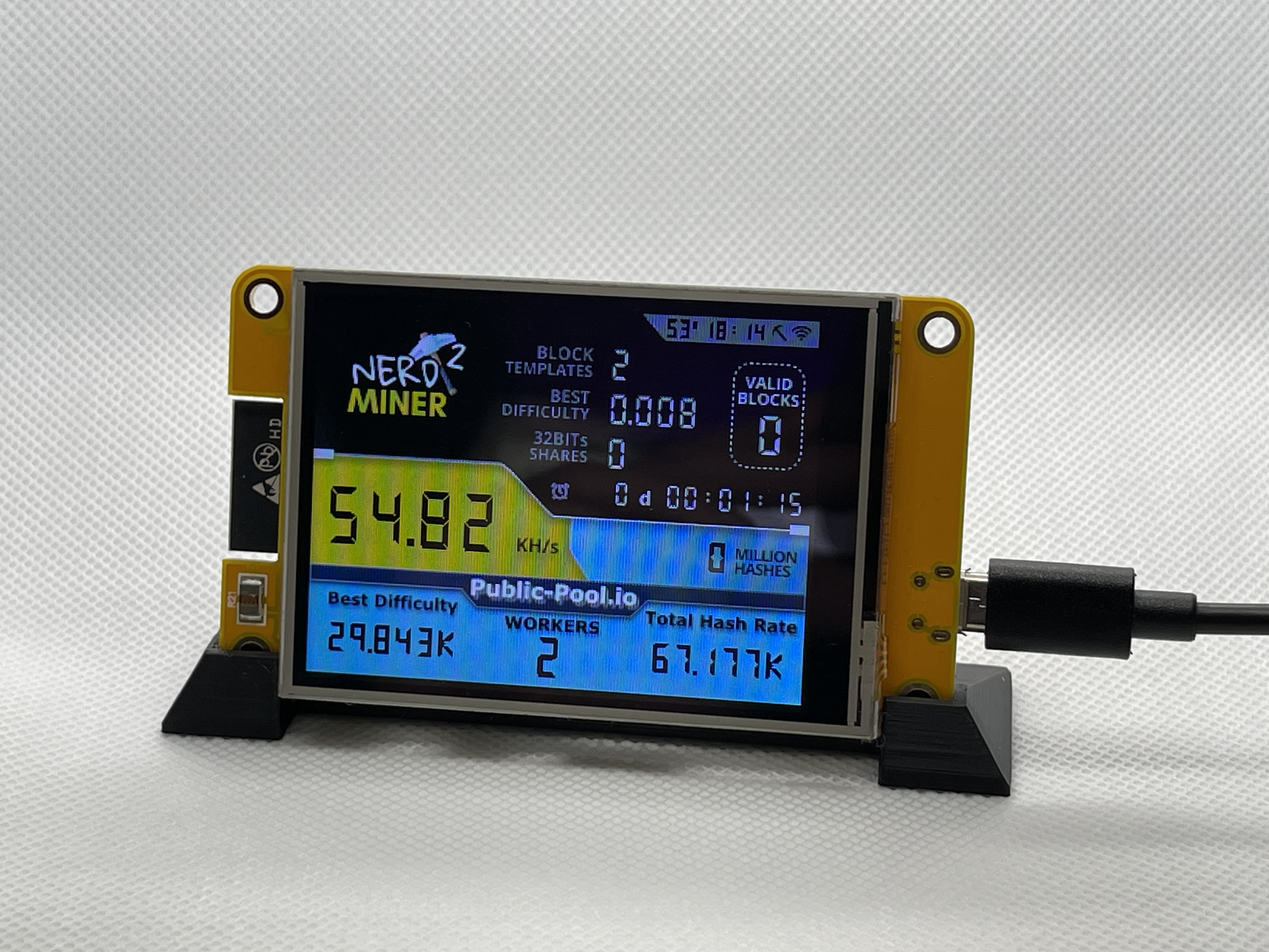 Nerdminer ESP32-2432S028 Stand