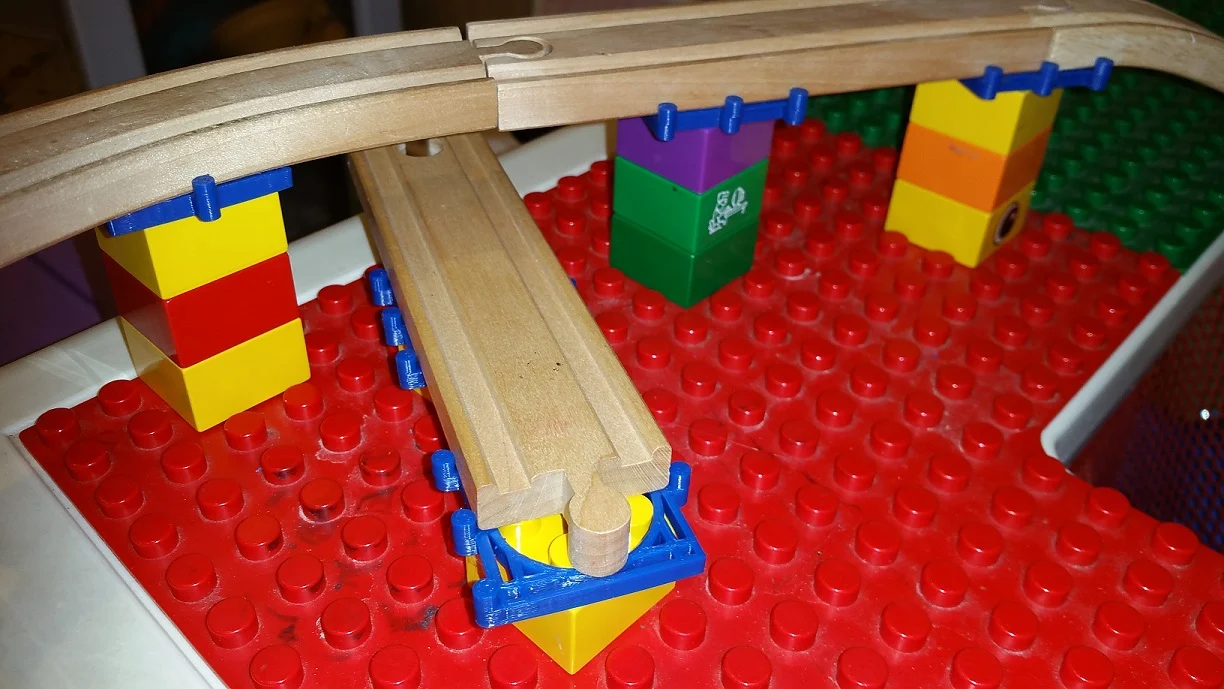 Duplo to 40mm Wide Wood Track Like Thomas / Brio Railway (Minimalist Approach)