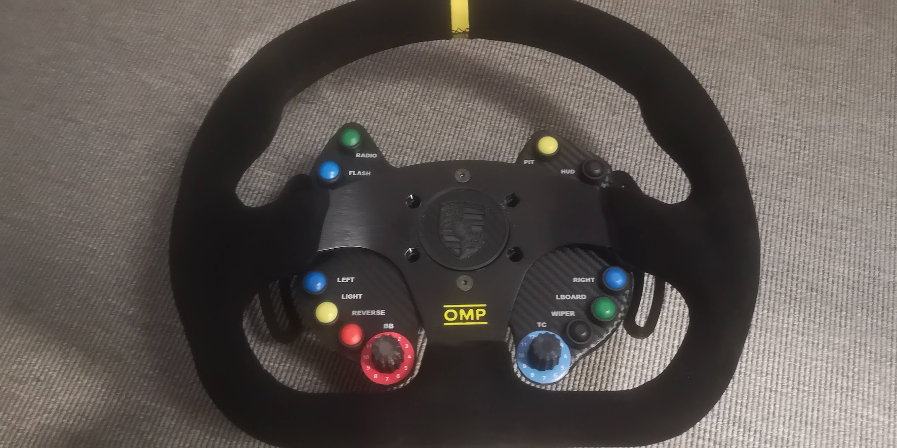 Buttonplate for aliexpress 320mm wheel Porsche cup style